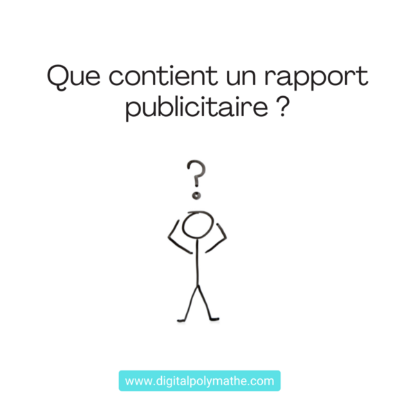 Que contient un rapport publicitaire ?